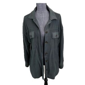 Oversized Olive Green Fleece Jacket/Shacket